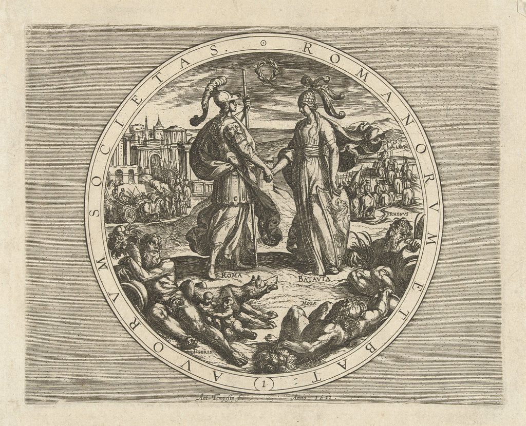 Detail of Title print for the series by Antonio Tempesta
