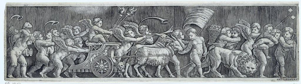 Detail of Fries with the triumph of Love by Rafaël