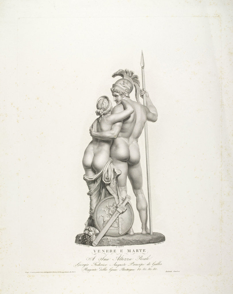 Detail of Venus and Mars by Giovanni Tognolli