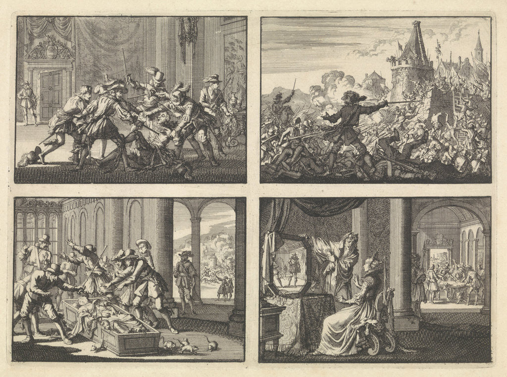 Detail of Duke of Guise murdered in the castle at Blois by Anonymous