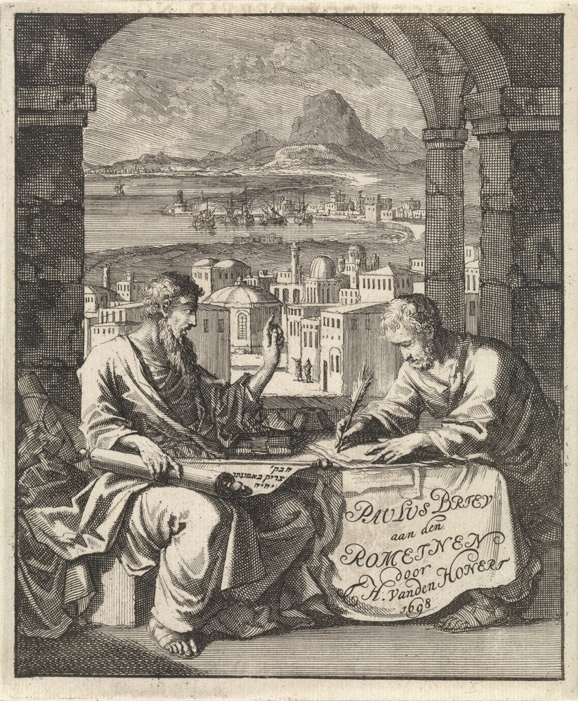 Detail of Dictates Tertius the letter to the Romans by Leonardus Strick