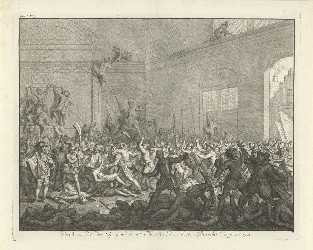 Detail of Murder in a church in Naarden The Netherlands by Jan Luyken