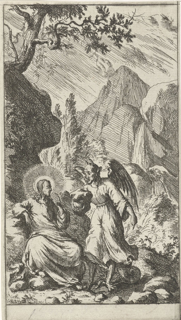 Detail of Temptation of Christ by Jan Luyken
