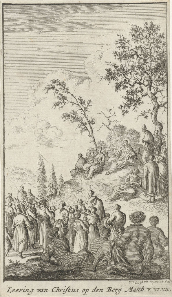 Detail of The Sermon by Jan Luyken