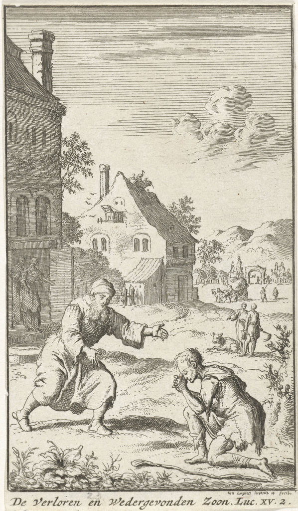 Detail of Return of the Prodigal Son by Jan Luyken