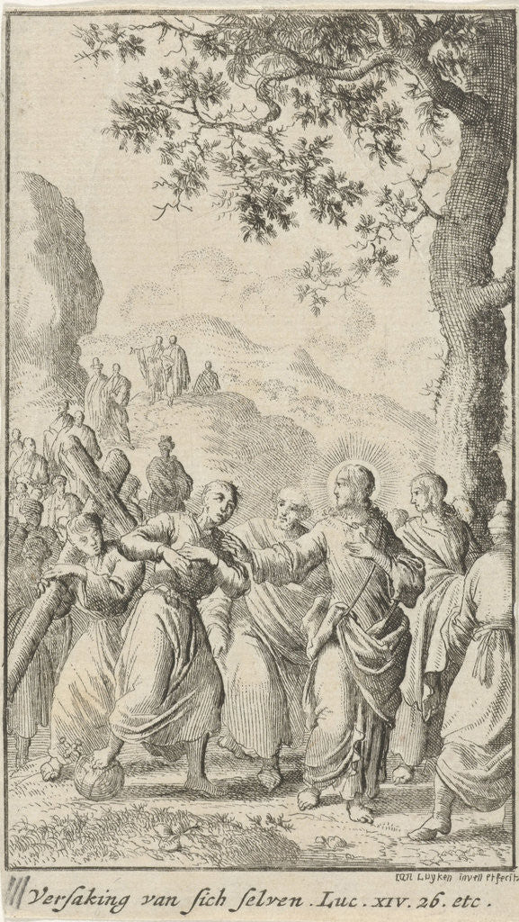 Detail of Christ and his followers by Jan Luyken