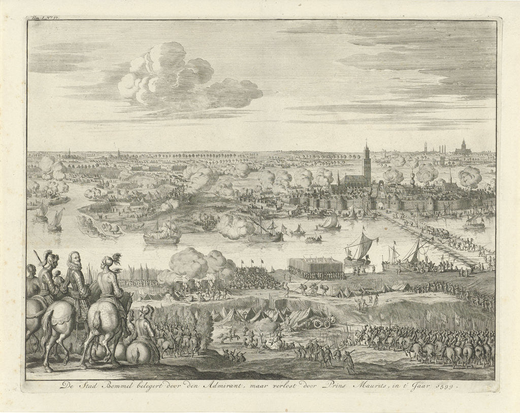 Detail of Siege of Zaltbommel The Netherlands by Mendoza by Zacharias Chatelain I