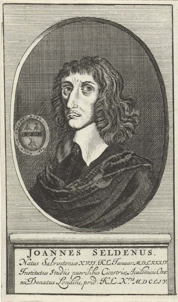 Detail of Portrait of the English jurist John Seldenus by Hendrick en Dirk Boom