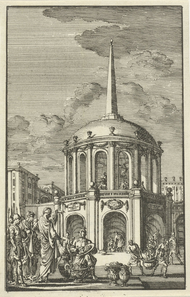 Detail of Hyrcanus plunder the tomb of David by Jan Luyken