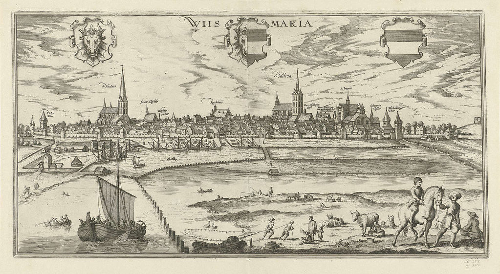 Detail of View Wismar Mecklenburg-Vorpommern Germany by Symon Novelanus