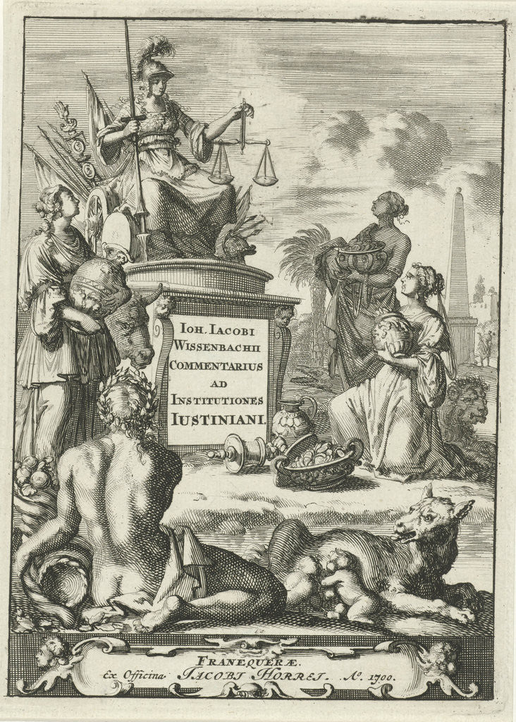 Detail of Rome surrounded by Europe by Jacobus Horreus