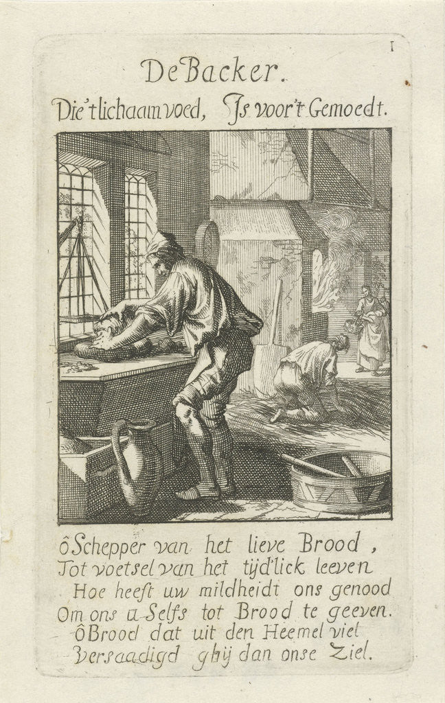 Detail of Baker by Jan Luyken