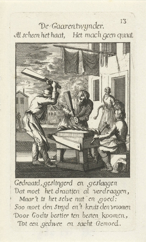 Detail of Yarn thrower by Dutch