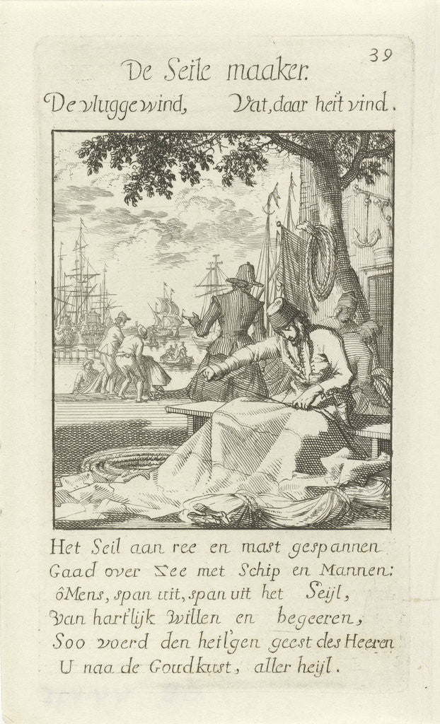 Detail of Sail maker by Jan Luyken
