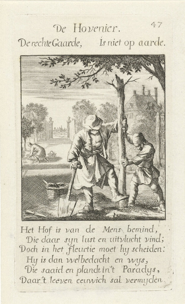Detail of Gardener by Jan Luyken