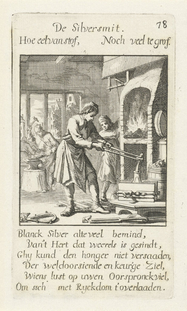 Detail of Silversmith by Jan Luyken