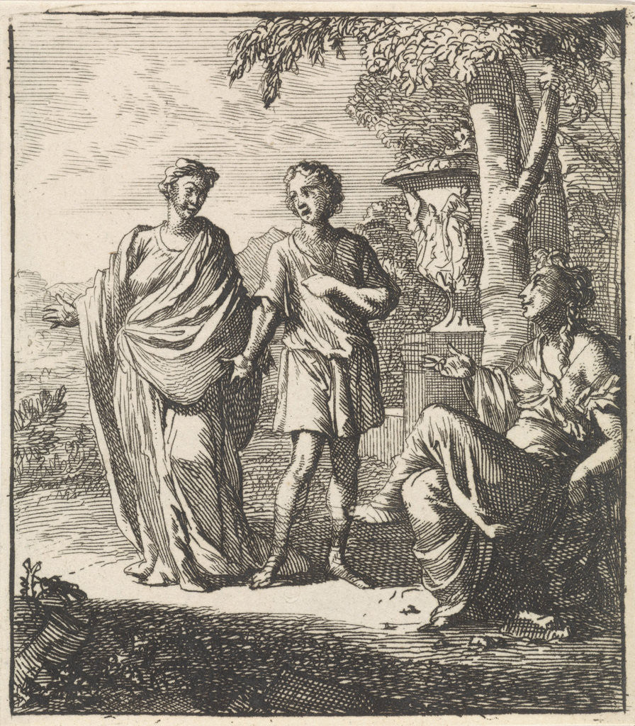 Detail of Youth between Virtue and Lust by Jan Luyken