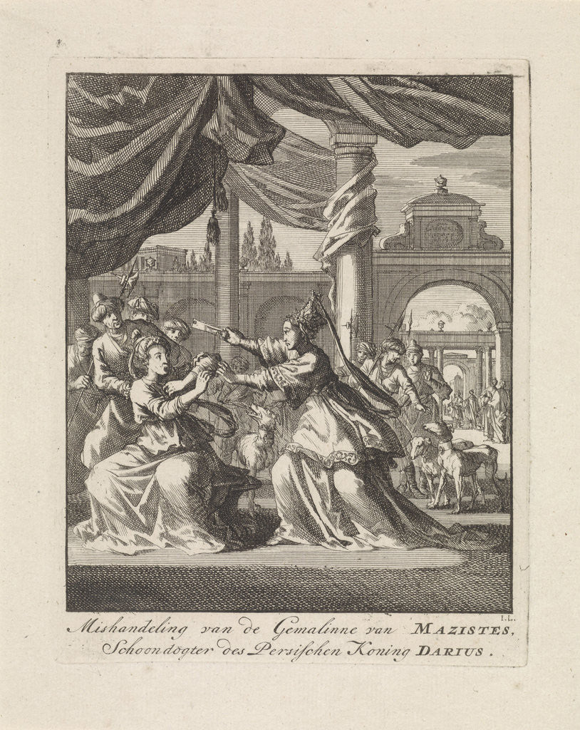 Detail of Assaulting wife of Masistes by Jan Luyken