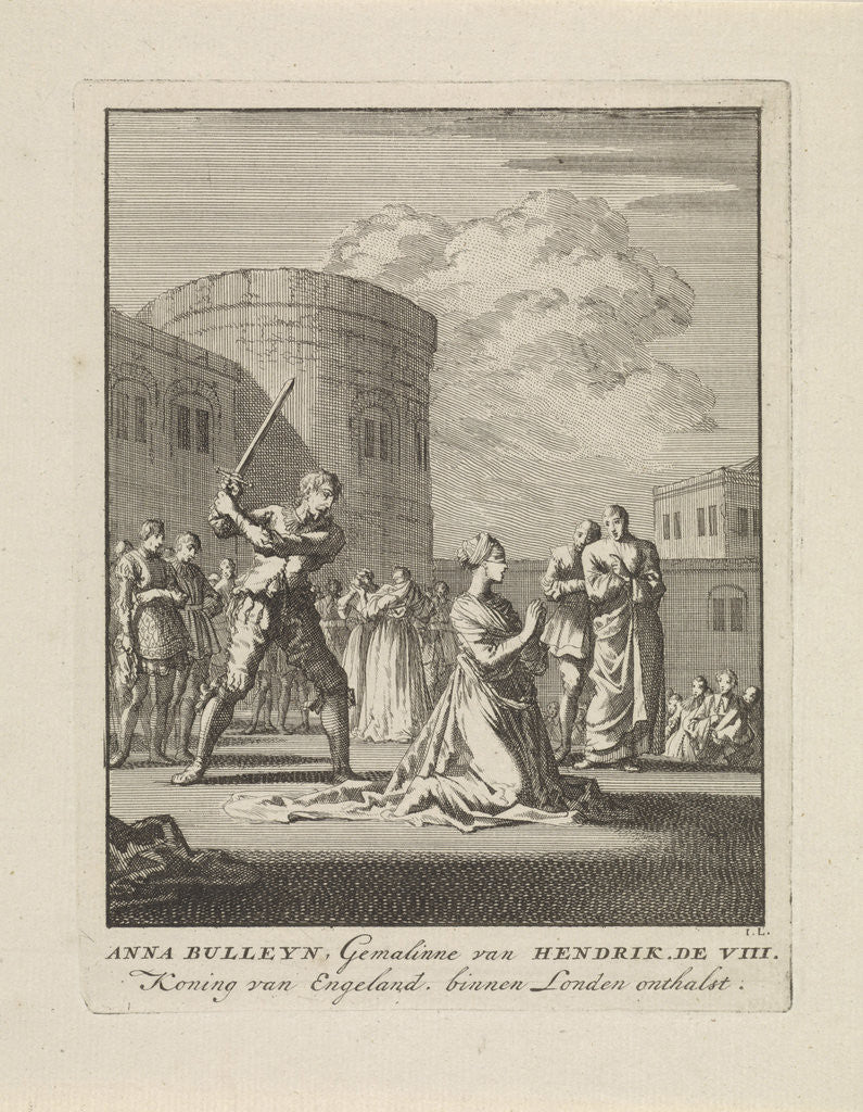 Detail of Beheading of Anne Boleyn by Jan Luyken