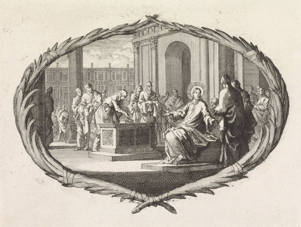 Detail of Generosity of the poor widow by Pieter Mortier