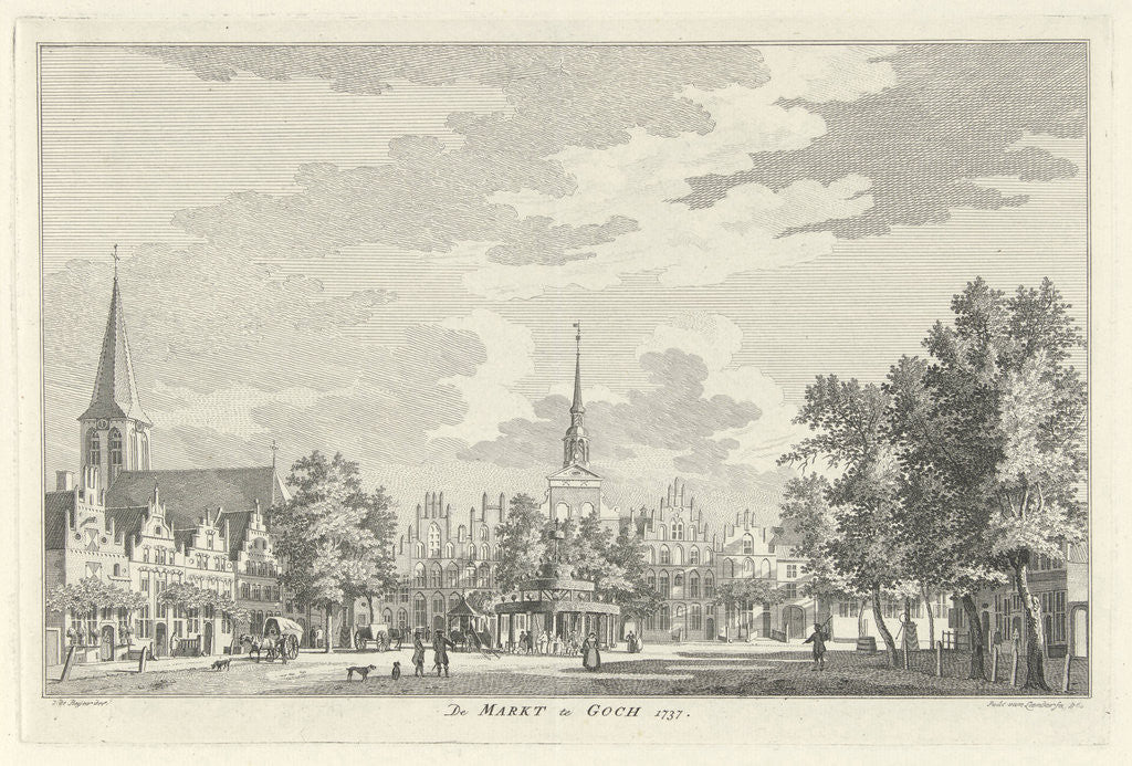 Detail of Market in Goch by Paulus van Liender