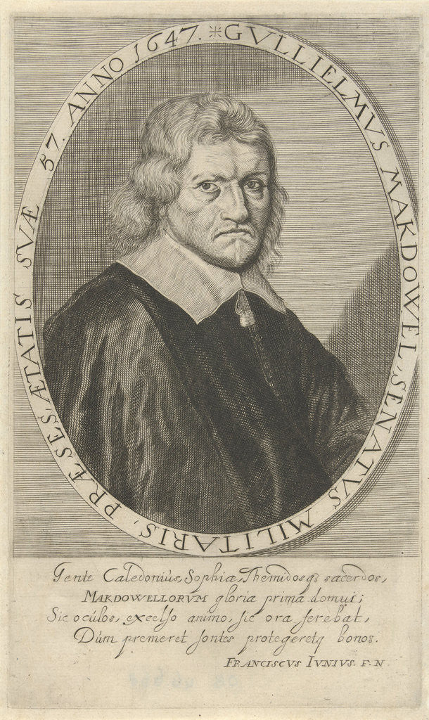 Detail of Portrait of Guilielmus Macdowell by Franciscus Iunius