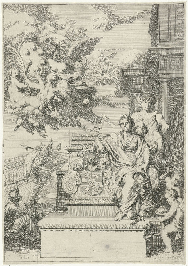 Detail of Allegory on the trading of the Medici and the coat of arms by Gerard de Lairesse