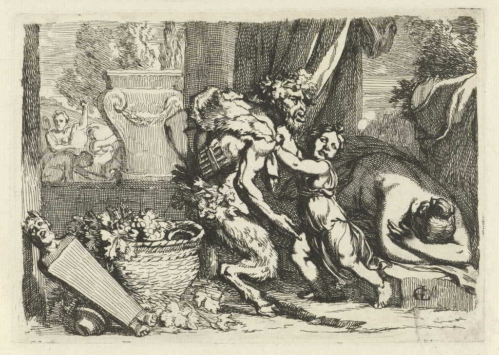 Detail of Sater stalking a sleeping nymph by Gerard de Lairesse