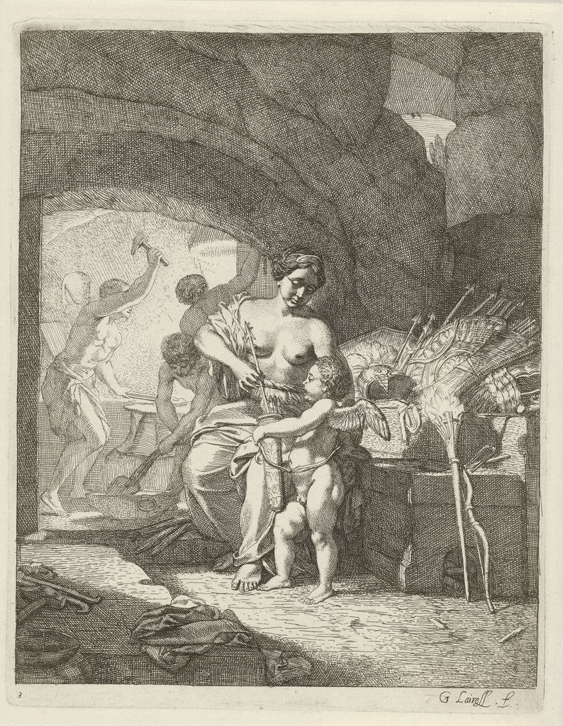 Detail of Venus fills the quiver of Cupid by Gerard de Lairesse