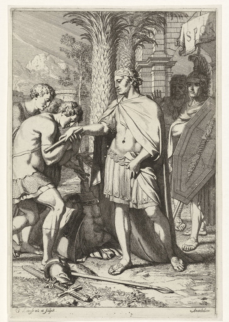 Detail of General donates defeated warriors grace by Gerard de Lairesse