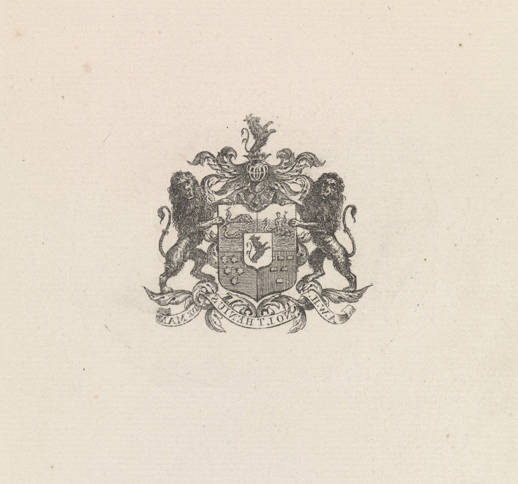 Detail of Coat of Arms of Anthonie Willem Hendrik Noltzenius de Man by Frederik Lodewijk Huygens