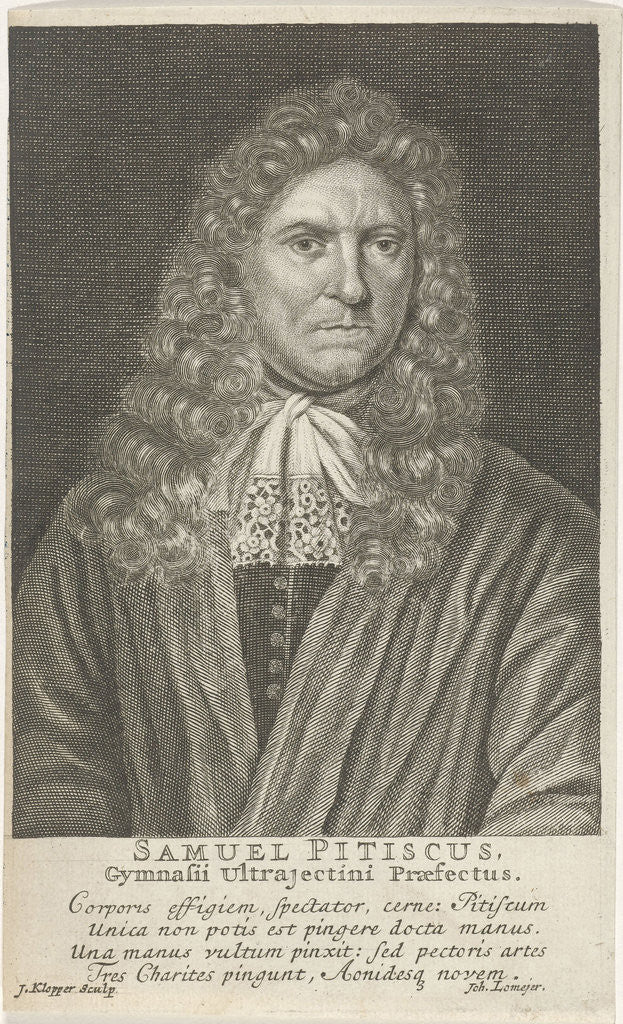 Detail of Portrait of Samuel Pitiscus by Joh. Lomejer