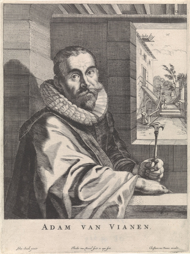 Detail of Portrait of Adam van Vianen by Christiaen van Vianen