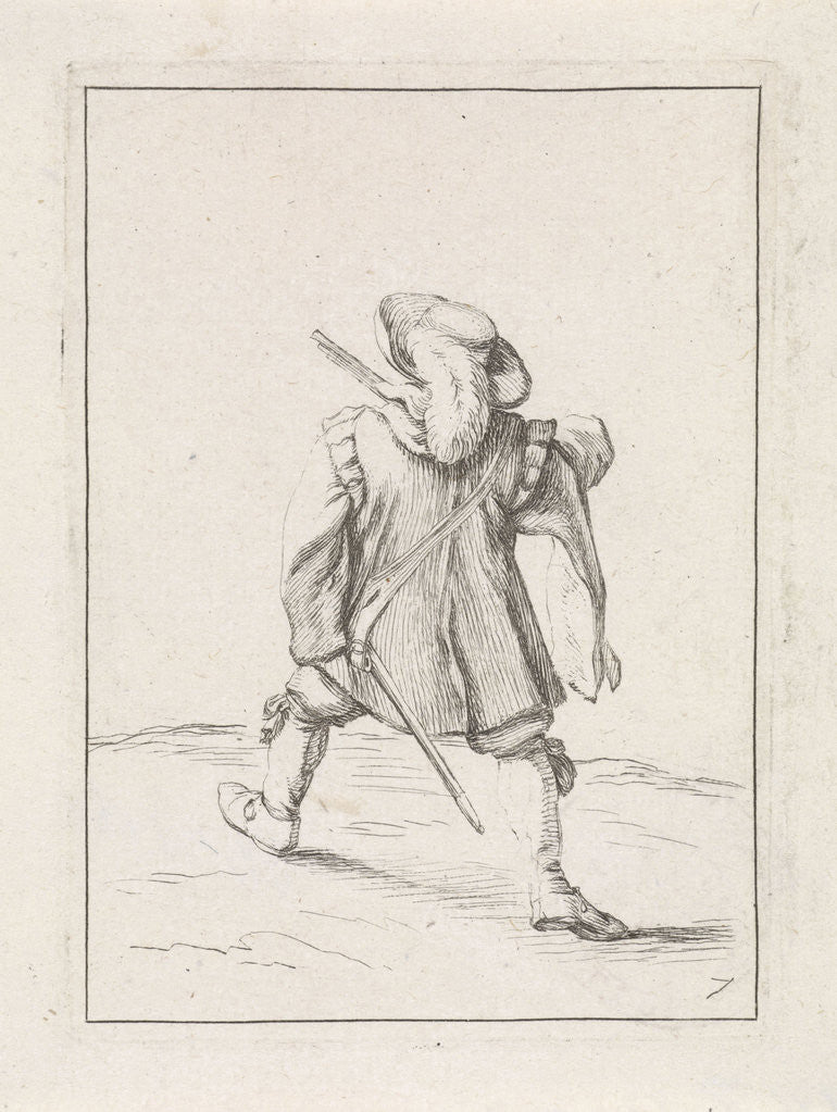 Detail of Soldier standing left by Philips Wouwerman