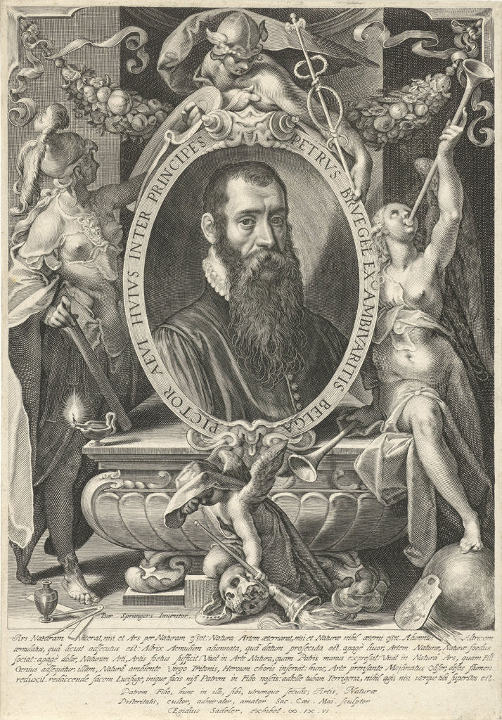 Detail of Portrait of Pieter Brueghel the young by Aegidius Sadeler