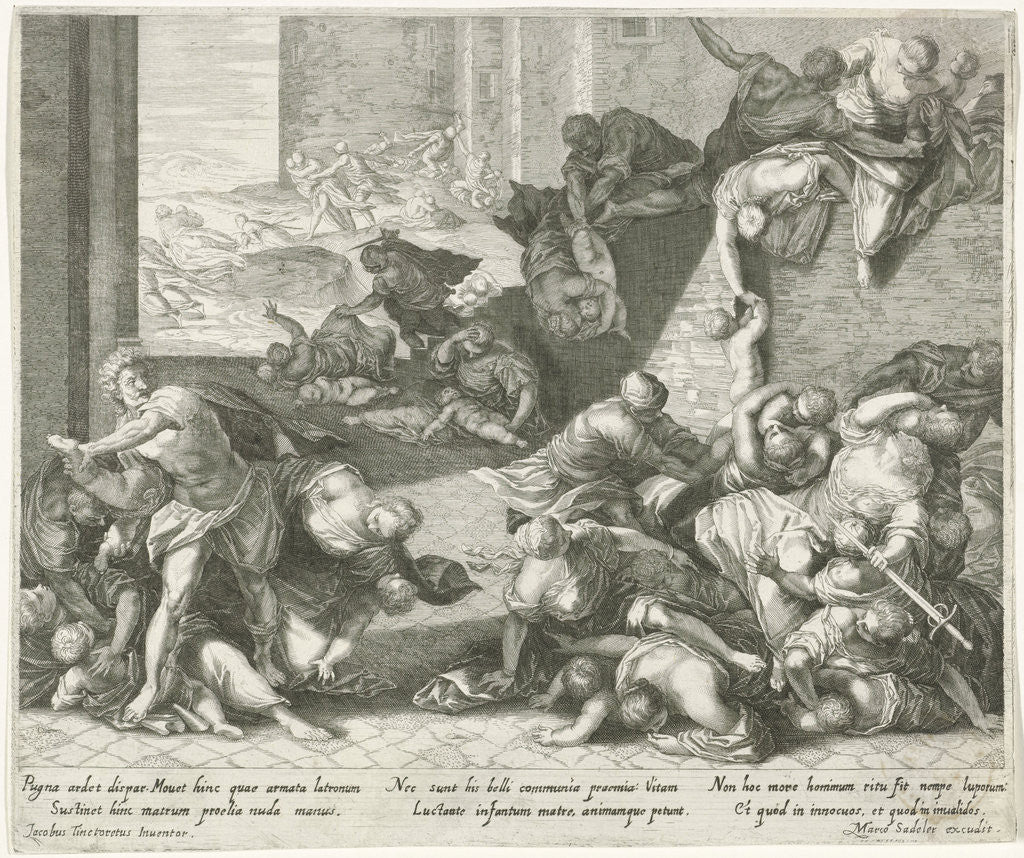 Detail of Infanticide in Bethlehem by Marcus Christoph Sadeler