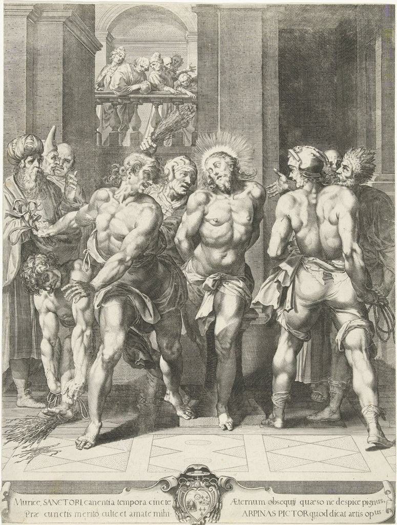 Detail of Flagellation of Christ by the soldiers by Giuseppe Cesari