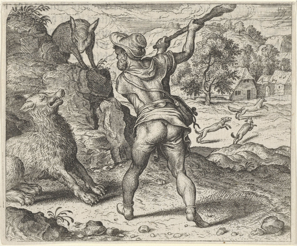 Detail of Fable of the wolf by Marcus Gheeraerts I
