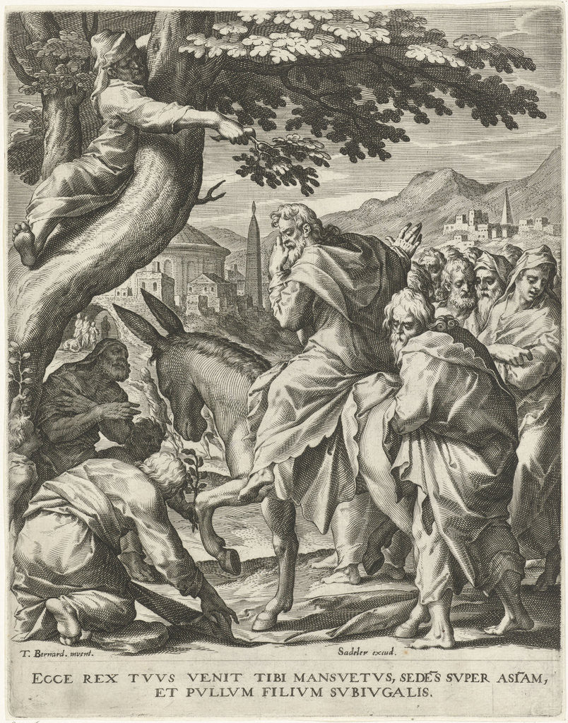 Detail of Entry into Jerusalem by Johann Sadeler I