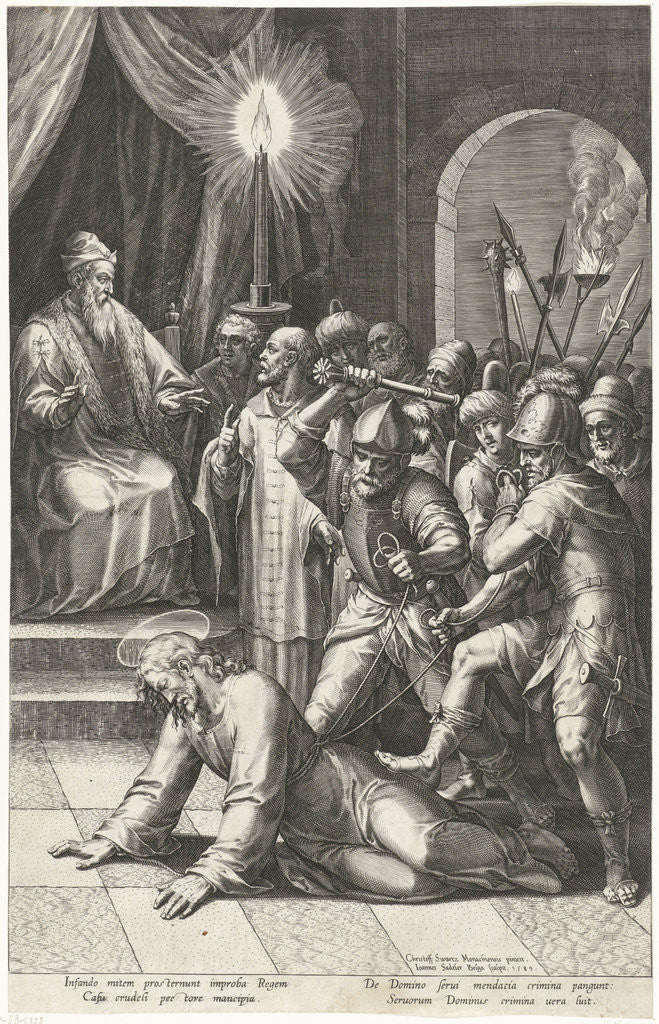 Detail of Christ before the Sanhedrin by Johann Sadeler I
