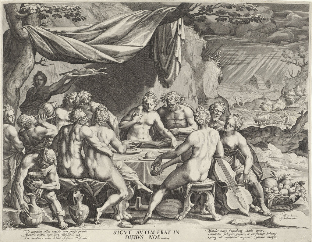 Detail of The sinful humanity before the Flood by François van den Hoeye