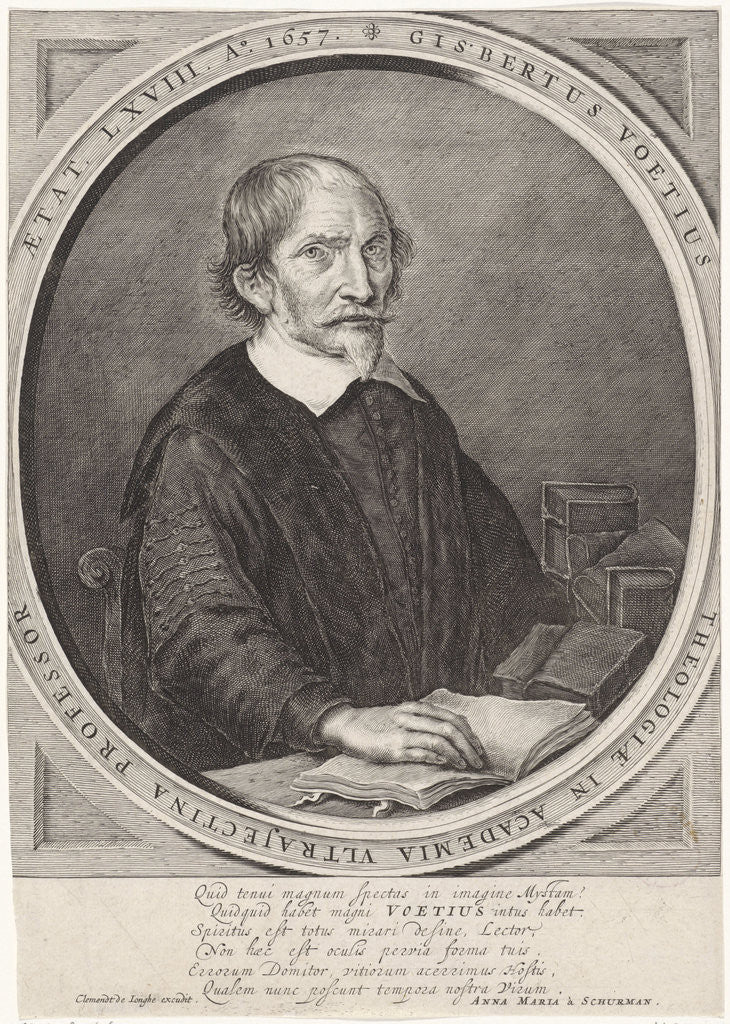 Detail of Portrait of Gijsbert Voet by Clement de Jonghe