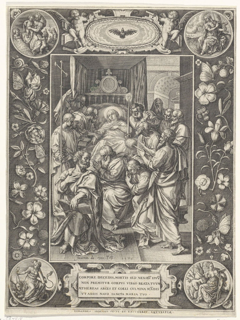 Detail of Death of the Virgin by Johann Sadeler I