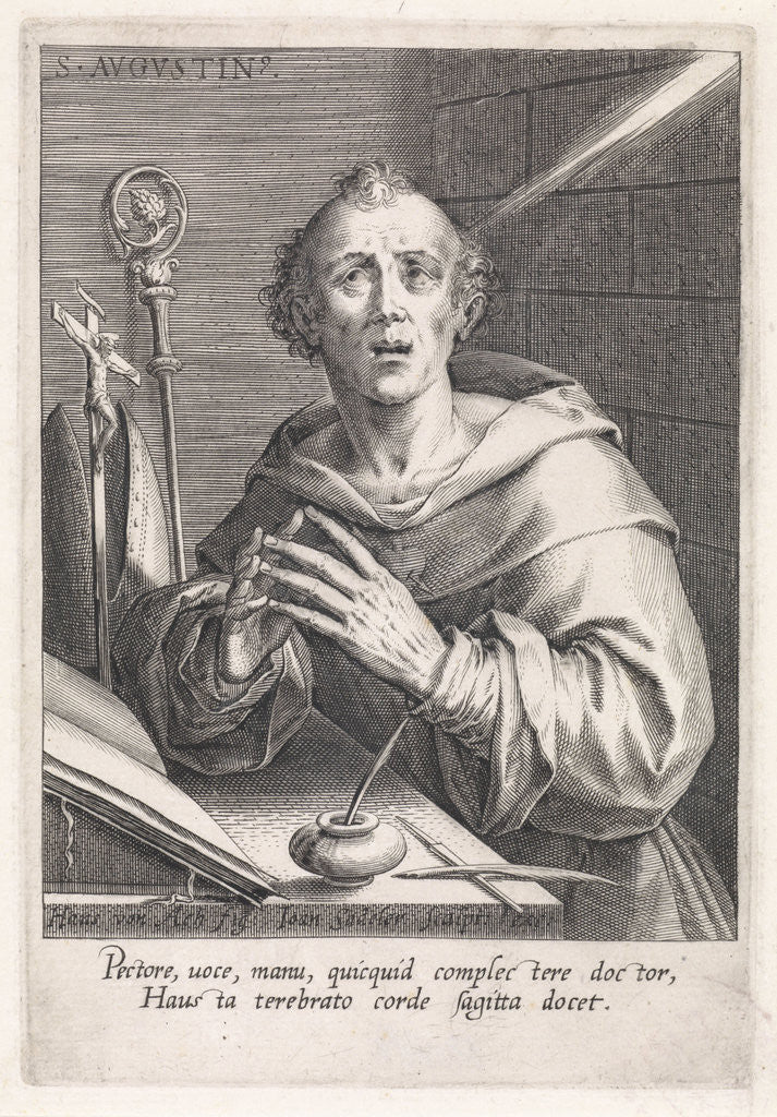 Detail of St. Augustine by Johann Sadeler I
