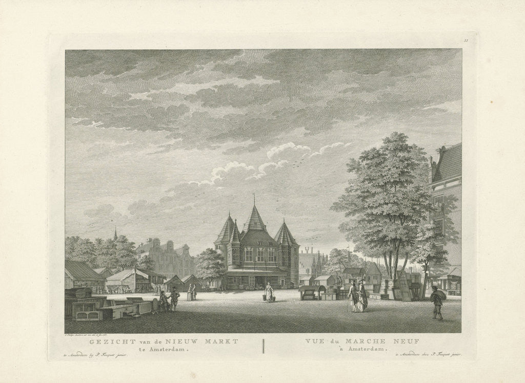 Detail of View of the Nieuwmarkt in Amsterdam by Caspar Jacobsz. Philips