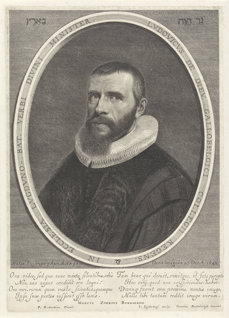 Detail of Portrait of Louis de Dieu by Cornelis Banheyning