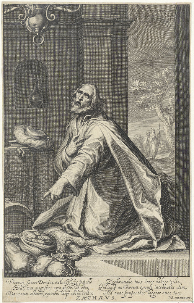 Detail of Penitent Zacchaeus by Petrus Scriverius