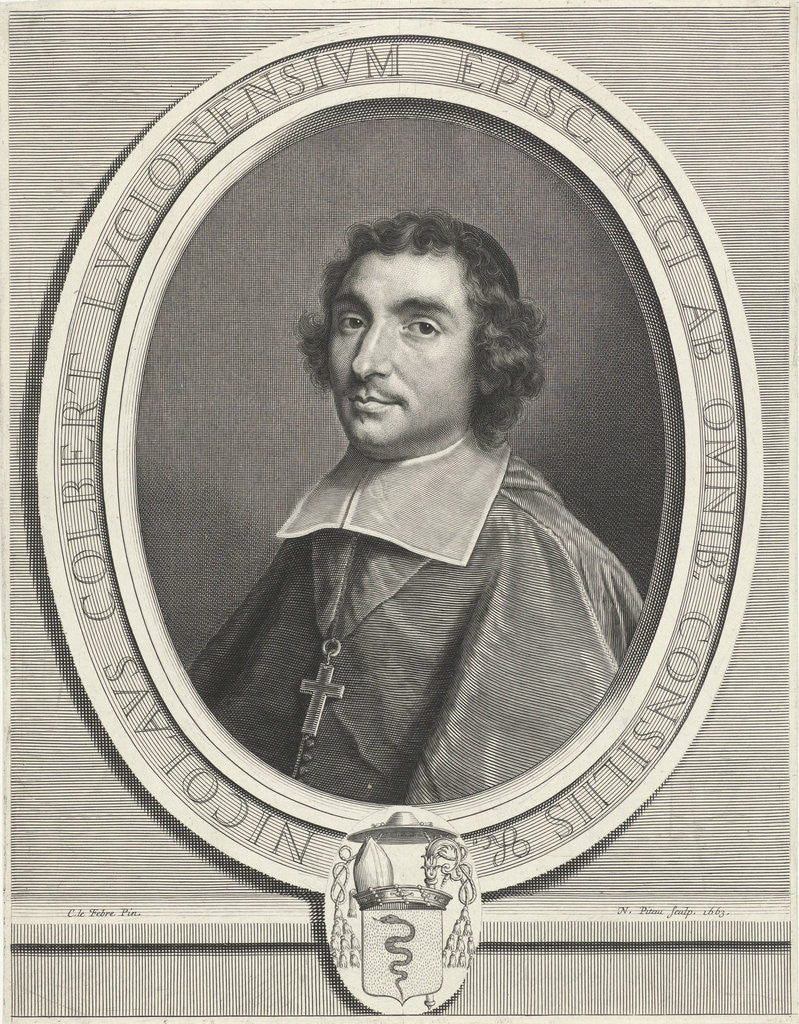 Detail of Portrait of Jacques-Nicolas Colbert by Nicolas Pitau I