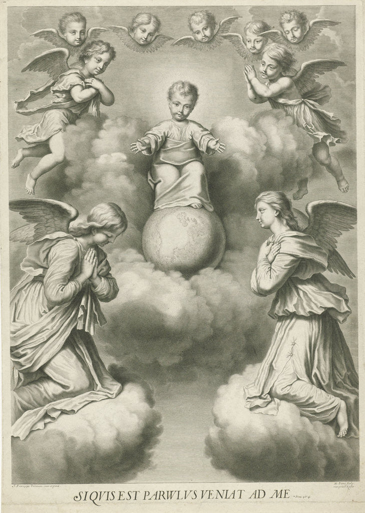 Detail of Christ Child as Salvator Mundi by Nicolas Pitau I