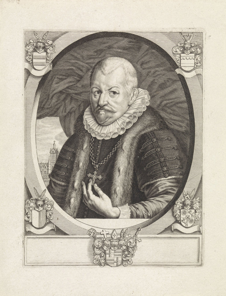 Detail of Portrait of an man by Jan de Visscher